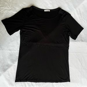 Black front lift up nursing top